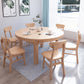 Contemporary Extendable Solid Wood Dining Table Kitchen Standard Dining Table with 4 Legs Base Clearhalo ' dining_table' 'Dining Tables & Seating' 'Dining Tables' 'furn' 'furn_dining_table' 'Furniture' 'furniture_dining_table' 'Kitchen & Dining Furniture' 'kitchen&dining_furn' 'kitchen' 'kitchen_dining_table' 4092455