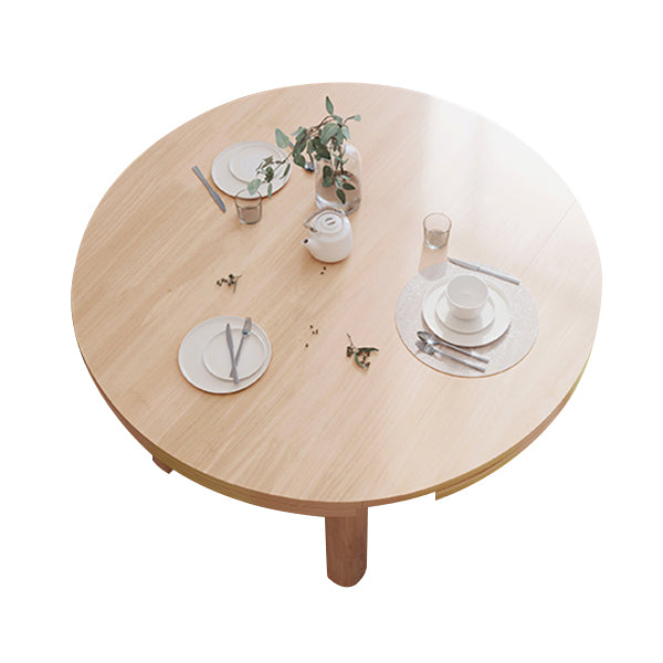 Contemporary Extendable Solid Wood Dining Table Kitchen Standard Dining Table with 4 Legs Base Natural Without Chairs Clearhalo ' dining_table' 'Dining Tables & Seating' 'Dining Tables' 'furn' 'furn_dining_table' 'Furniture' 'furniture_dining_table' 'Kitchen & Dining Furniture' 'kitchen&dining_furn' 'kitchen' 'kitchen_dining_table' 4092456