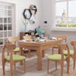 Contemporary Extendable Solid Wood Dining Table Kitchen Standard Dining Table with 4 Legs Base Clearhalo ' dining_table' 'Dining Tables & Seating' 'Dining Tables' 'furn' 'furn_dining_table' 'Furniture' 'furniture_dining_table' 'Kitchen & Dining Furniture' 'kitchen&dining_furn' 'kitchen' 'kitchen_dining_table' 4092463