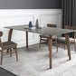 Mid-Century Gray Sintered Stone Table Rectangle Standard Dining Table for Kitchen Clearhalo ' dining_table' 'Dining Tables & Seating' 'Dining Tables' 'furn' 'furn_dining_table' 'Furniture' 'furniture_dining_table' 'Kitchen & Dining Furniture' 'kitchen&dining_furn' 'kitchen' 'kitchen_dining_table' 4092488