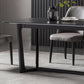 Mid-Century Modern Dining Table Black Rectangle Sintered Stone Dining Table Clearhalo ' dining_table' 'Dining Tables & Seating' 'Dining Tables' 'furn' 'furn_dining_table' 'Furniture' 'furniture_dining_table' 'Kitchen & Dining Furniture' 'kitchen&dining_furn' 'kitchen' 'kitchen_dining_table' 4092505
