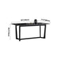 Mid-Century Modern Dining Table Black Rectangle Sintered Stone Dining Table Clearhalo ' dining_table' 'Dining Tables & Seating' 'Dining Tables' 'furn' 'furn_dining_table' 'Furniture' 'furniture_dining_table' 'Kitchen & Dining Furniture' 'kitchen&dining_furn' 'kitchen' 'kitchen_dining_table' 4092513