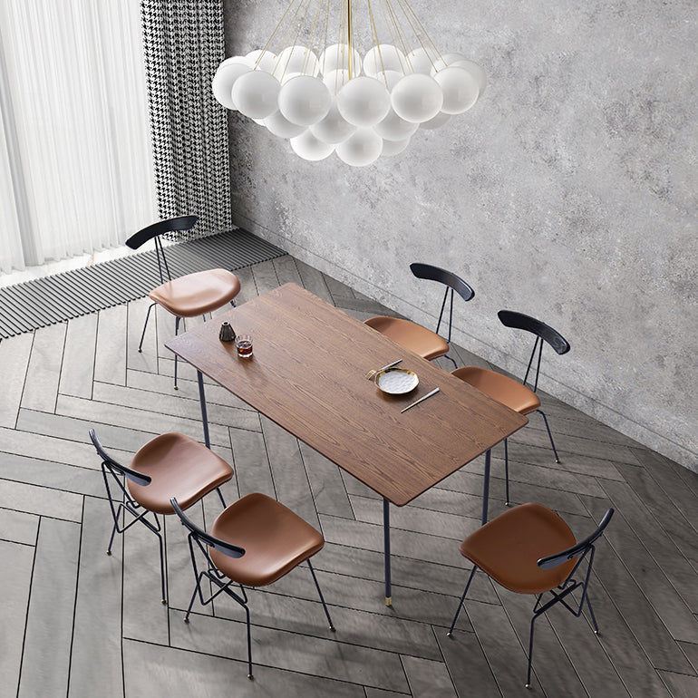 Traditional Luxury Style Dining Table Brown Rectangle Solid Wood Table with 4 Legs Clearhalo ' dining_table' 'Dining Tables & Seating' 'Dining Tables' 'furn' 'furn_dining_table' 'Furniture' 'furniture_dining_table' 'Kitchen & Dining Furniture' 'kitchen&dining_furn' 'kitchen' 'kitchen_dining_table' 4092529