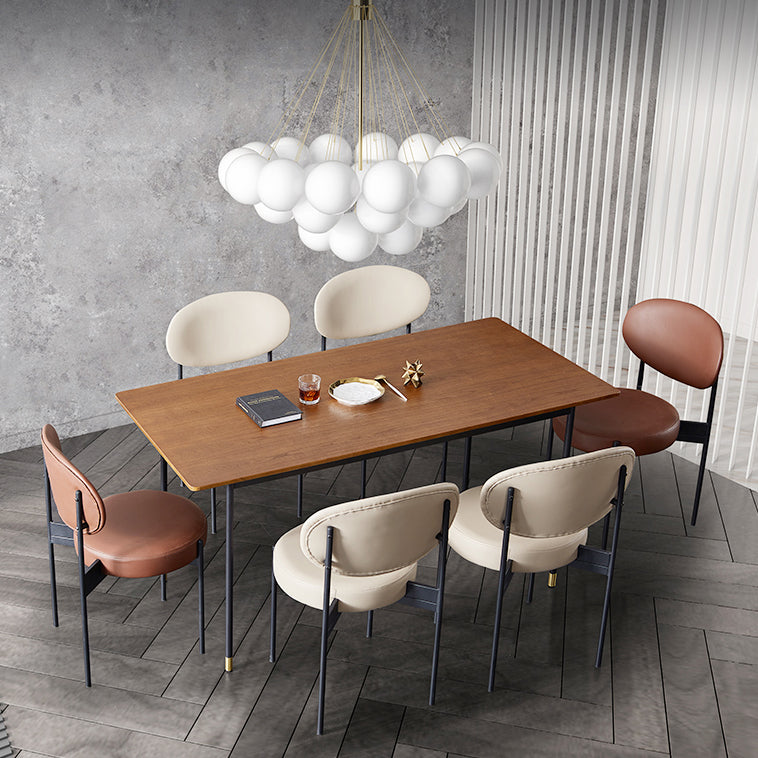 Traditional Luxury Style Dining Table Brown Rectangle Solid Wood Table with 4 Legs Clearhalo ' dining_table' 'Dining Tables & Seating' 'Dining Tables' 'furn' 'furn_dining_table' 'Furniture' 'furniture_dining_table' 'Kitchen & Dining Furniture' 'kitchen&dining_furn' 'kitchen' 'kitchen_dining_table' 4092530
