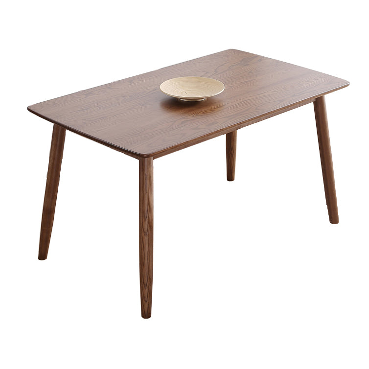 Mid-Century Modern Dining Table Brown Rectangle Solid Wood Dining Table Without Chairs Clearhalo ' dining_table' 'Dining Tables & Seating' 'Dining Tables' 'furn' 'furn_dining_table' 'Furniture' 'furniture_dining_table' 'Kitchen & Dining Furniture' 'kitchen&dining_furn' 'kitchen' 'kitchen_dining_table' 4092551