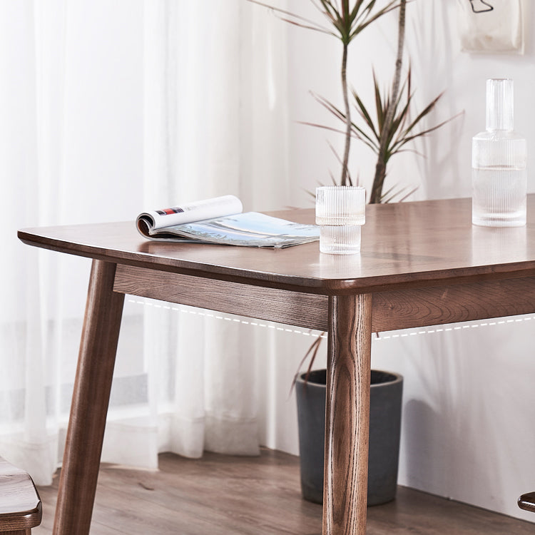 Mid-Century Modern Dining Table Brown Rectangle Solid Wood Dining Table Clearhalo ' dining_table' 'Dining Tables & Seating' 'Dining Tables' 'furn' 'furn_dining_table' 'Furniture' 'furniture_dining_table' 'Kitchen & Dining Furniture' 'kitchen&dining_furn' 'kitchen' 'kitchen_dining_table' 4092552