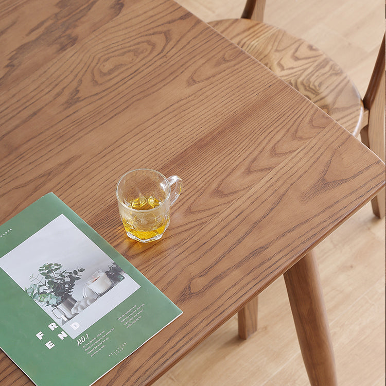 Mid-Century Modern Dining Table Brown Rectangle Solid Wood Dining Table Clearhalo ' dining_table' 'Dining Tables & Seating' 'Dining Tables' 'furn' 'furn_dining_table' 'Furniture' 'furniture_dining_table' 'Kitchen & Dining Furniture' 'kitchen&dining_furn' 'kitchen' 'kitchen_dining_table' 4092554