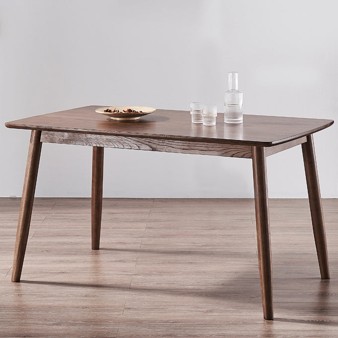Mid-Century Modern Dining Table Brown Rectangle Solid Wood Dining Table Clearhalo ' dining_table' 'Dining Tables & Seating' 'Dining Tables' 'furn' 'furn_dining_table' 'Furniture' 'furniture_dining_table' 'Kitchen & Dining Furniture' 'kitchen&dining_furn' 'kitchen' 'kitchen_dining_table' 4092557