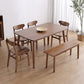 Mid-Century Modern Dining Table Brown Rectangle Solid Wood Dining Table Clearhalo ' dining_table' 'Dining Tables & Seating' 'Dining Tables' 'furn' 'furn_dining_table' 'Furniture' 'furniture_dining_table' 'Kitchen & Dining Furniture' 'kitchen&dining_furn' 'kitchen' 'kitchen_dining_table' 4092558