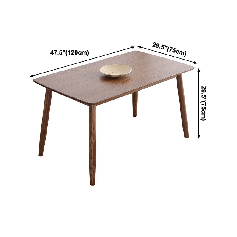 Mid-Century Modern Dining Table Brown Rectangle Solid Wood Dining Table Clearhalo ' dining_table' 'Dining Tables & Seating' 'Dining Tables' 'furn' 'furn_dining_table' 'Furniture' 'furniture_dining_table' 'Kitchen & Dining Furniture' 'kitchen&dining_furn' 'kitchen' 'kitchen_dining_table' 4092560