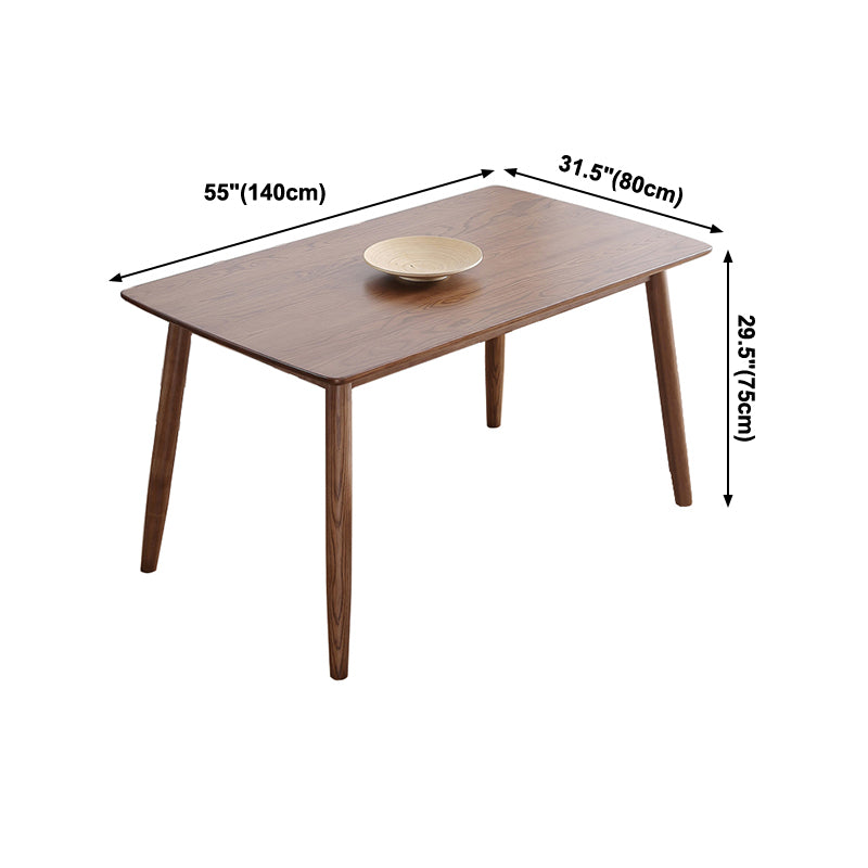 Mid-Century Modern Dining Table Brown Rectangle Solid Wood Dining Table Clearhalo ' dining_table' 'Dining Tables & Seating' 'Dining Tables' 'furn' 'furn_dining_table' 'Furniture' 'furniture_dining_table' 'Kitchen & Dining Furniture' 'kitchen&dining_furn' 'kitchen' 'kitchen_dining_table' 4092561