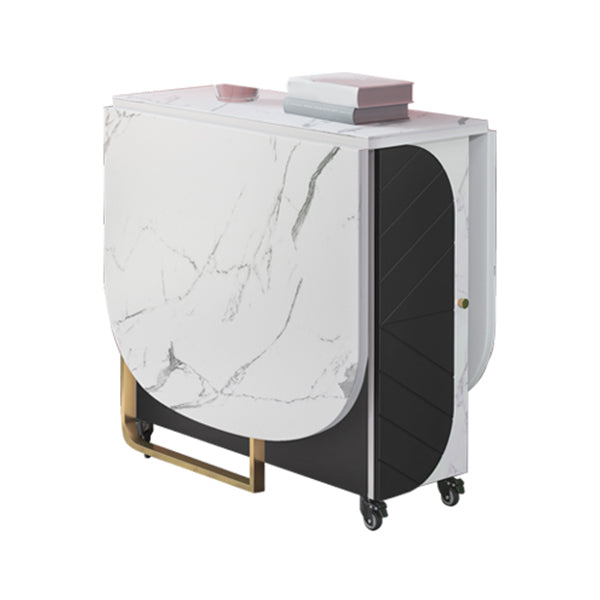 Mid-Century Modern Dining Table Oval Wood Table with Drop Leaf,59.1"L x 31.5"W x 29.5"H Clearhalo ' dining_table' 'Dining Tables & Seating' 'Dining Tables' 'furn' 'furn_dining_table' 'Furniture' 'furniture_dining_table' 'Kitchen & Dining Furniture' 'kitchen&dining_furn' 'kitchen' 'kitchen_dining_table' 4092592