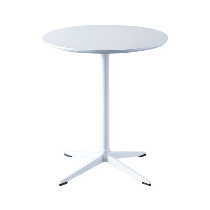 Metal Contemporary Round Dining Table Wood Top Table for Dining Room and Kitchen 23.6"L x 23.6"W x 29.5"H Clearhalo ' dining_table' 'Dining Tables & Seating' 'Dining Tables' 'Furniture' 'furniture_dining_table' 'Kitchen & Dining Furniture' 'kitchen&dining_furn' 'kitchen' 'kitchen_dining_table' 4092596