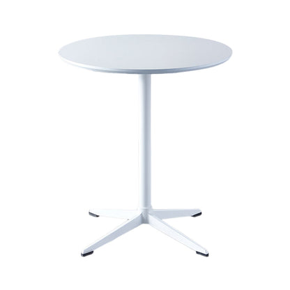 Metal Contemporary Round Dining Table Wood Top Table for Dining Room and Kitchen 23.6"L x 23.6"W x 29.5"H Clearhalo ' dining_table' 'Dining Tables & Seating' 'Dining Tables' 'Furniture' 'furniture_dining_table' 'Kitchen & Dining Furniture' 'kitchen&dining_furn' 'kitchen' 'kitchen_dining_table' 4092596