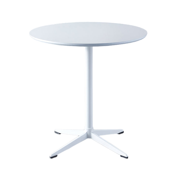 Metal Contemporary Round Dining Table Wood Top Table for Dining Room and Kitchen 27.6"L x 27.6"W x 29.5"H Clearhalo ' dining_table' 'Dining Tables & Seating' 'Dining Tables' 'Furniture' 'furniture_dining_table' 'Kitchen & Dining Furniture' 'kitchen&dining_furn' 'kitchen' 'kitchen_dining_table' 4092597