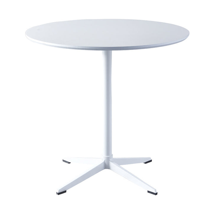 Metal Contemporary Round Dining Table Wood Top Table for Dining Room and Kitchen 31.5"L x 31.5"W x 29.5"H Clearhalo ' dining_table' 'Dining Tables & Seating' 'Dining Tables' 'Furniture' 'furniture_dining_table' 'Kitchen & Dining Furniture' 'kitchen&dining_furn' 'kitchen' 'kitchen_dining_table' 4092601
