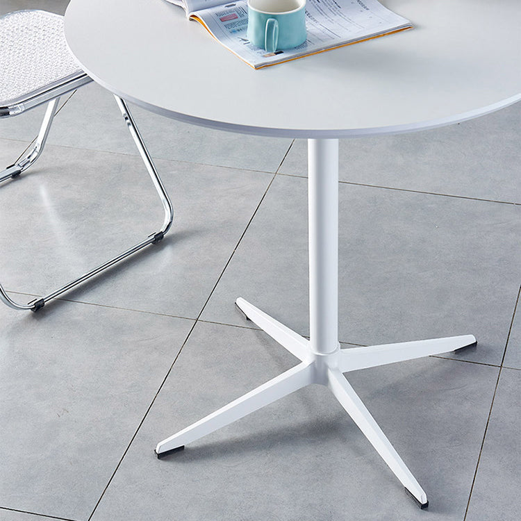 Metal Contemporary Round Dining Table Wood Top Table for Dining Room and Kitchen Clearhalo ' dining_table' 'Dining Tables & Seating' 'Dining Tables' 'Furniture' 'furniture_dining_table' 'Kitchen & Dining Furniture' 'kitchen&dining_furn' 'kitchen' 'kitchen_dining_table' 4092604