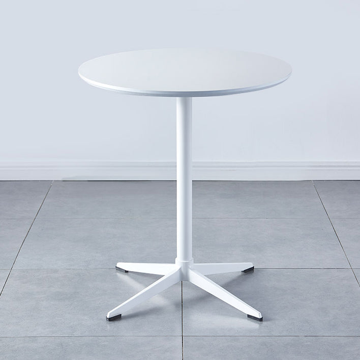 Metal Contemporary Round Dining Table Wood Top Table for Dining Room and Kitchen Clearhalo ' dining_table' 'Dining Tables & Seating' 'Dining Tables' 'Furniture' 'furniture_dining_table' 'Kitchen & Dining Furniture' 'kitchen&dining_furn' 'kitchen' 'kitchen_dining_table' 4092605
