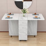 Manufactured Wood Mid-Century Modern Table Rectangle Wood Top Table with Drop Leaf Clearhalo ' dining_table' 'Dining Tables & Seating' 'Dining Tables' 'furn' 'furn_dining_table' 'Furniture' 'furniture_dining_table' 'Kitchen & Dining Furniture' 'kitchen&dining_furn' 'kitchen' 'kitchen_dining_table' 4092608