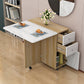 Manufactured Wood Mid-Century Modern Table Rectangle Wood Top Table with Drop Leaf Clearhalo ' dining_table' 'Dining Tables & Seating' 'Dining Tables' 'furn' 'furn_dining_table' 'Furniture' 'furniture_dining_table' 'Kitchen & Dining Furniture' 'kitchen&dining_furn' 'kitchen' 'kitchen_dining_table' 4092610