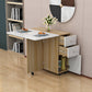 Manufactured Wood Mid-Century Modern Table Rectangle Wood Top Table with Drop Leaf Clearhalo ' dining_table' 'Dining Tables & Seating' 'Dining Tables' 'furn' 'furn_dining_table' 'Furniture' 'furniture_dining_table' 'Kitchen & Dining Furniture' 'kitchen&dining_furn' 'kitchen' 'kitchen_dining_table' 4092628