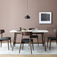 Solid Wood Mid-Century Modern Table Rectangle Sintered Stone Top Table with Trestle Clearhalo ' dining_table' 'Dining Tables & Seating' 'Dining Tables' 'furn' 'furn_dining_table' 'Furniture' 'furniture_dining_table' 'Kitchen & Dining Furniture' 'kitchen&dining_furn' 'kitchen' 'kitchen_dining_table' 4092644