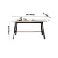 Solid Wood Mid-Century Modern Table Rectangle Sintered Stone Top Table with Trestle Clearhalo ' dining_table' 'Dining Tables & Seating' 'Dining Tables' 'furn' 'furn_dining_table' 'Furniture' 'furniture_dining_table' 'Kitchen & Dining Furniture' 'kitchen&dining_furn' 'kitchen' 'kitchen_dining_table' 4092646