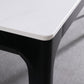 Rectangle Mid-Century Dining Table White Tone Fixed Table with Sintered Stone Clearhalo ' dining_table' 'Dining Tables & Seating' 'Dining Tables' 'Furniture' 'furniture_dining_table' 'Kitchen & Dining Furniture' 'kitchen&dining_furn' 'kitchen' 'kitchen_dining_table' 4092652