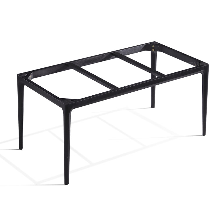Rectangle Mid-Century Dining Table White Tone Fixed Table with Sintered Stone Clearhalo ' dining_table' 'Dining Tables & Seating' 'Dining Tables' 'Furniture' 'furniture_dining_table' 'Kitchen & Dining Furniture' 'kitchen&dining_furn' 'kitchen' 'kitchen_dining_table' 4092655