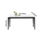 Rectangle Mid-Century Dining Table White Tone Fixed Table with Sintered Stone Clearhalo ' dining_table' 'Dining Tables & Seating' 'Dining Tables' 'Furniture' 'furniture_dining_table' 'Kitchen & Dining Furniture' 'kitchen&dining_furn' 'kitchen' 'kitchen_dining_table' 4092656