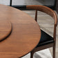 Round Pedestal Casual Dining Table Wood Color Fixed Turntable of Rubberwood Solid Wood Clearhalo ' dining_table' 'Dining Tables & Seating' 'Dining Tables' 'furn' 'furn_dining_table' 'Furniture' 'furniture_dining_table' 'Kitchen & Dining Furniture' 'kitchen&dining_furn' 'kitchen' 'kitchen_dining_table' 4092667