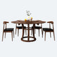 Round Pedestal Casual Dining Table Wood Color Fixed Turntable of Rubberwood Solid Wood Clearhalo ' dining_table' 'Dining Tables & Seating' 'Dining Tables' 'furn' 'furn_dining_table' 'Furniture' 'furniture_dining_table' 'Kitchen & Dining Furniture' 'kitchen&dining_furn' 'kitchen' 'kitchen_dining_table' 4092670