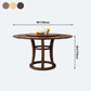 Round Pedestal Casual Dining Table Wood Color Fixed Turntable of Rubberwood Solid Wood Clearhalo ' dining_table' 'Dining Tables & Seating' 'Dining Tables' 'furn' 'furn_dining_table' 'Furniture' 'furniture_dining_table' 'Kitchen & Dining Furniture' 'kitchen&dining_furn' 'kitchen' 'kitchen_dining_table' 4092676