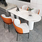 Free Form White Dining Table Sintered Stone Table Luxury Style with 3 Legs Clearhalo ' dining_table' 'Dining Tables & Seating' 'Dining Tables' 'furn' 'furn_dining_table' 'Furniture' 'furniture_dining_table' 'Kitchen & Dining Furniture' 'kitchen&dining_furn' 'kitchen' 'kitchen_dining_table' 4092680