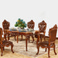 Rectangle Victorian Style Dining Table Brown Tone Fixed Table with Marble Clearhalo ' dining_table' 'Dining Tables & Seating' 'Dining Tables' 'furn' 'furn_dining_table' 'Furniture' 'furniture_dining_table' 'Kitchen & Dining Furniture' 'kitchen&dining_furn' 'kitchen' 'kitchen_dining_table' 4092699