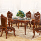 Rectangle Victorian Style Dining Table Brown Tone Fixed Table with Marble Clearhalo ' dining_table' 'Dining Tables & Seating' 'Dining Tables' 'furn' 'furn_dining_table' 'Furniture' 'furniture_dining_table' 'Kitchen & Dining Furniture' 'kitchen&dining_furn' 'kitchen' 'kitchen_dining_table' 4092701