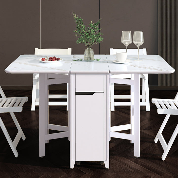 Rectangle Stone Dining Site Table Simplicity Style Drop Leaf Table for Home Clearhalo ' dining_table' 'Dining Tables & Seating' 'Dining Tables' 'furn' 'furn_dining_table' 'Furniture' 'furniture_dining_table' 'Kitchen & Dining Furniture' 'kitchen&dining_furn' 'kitchen' 'kitchen_dining_table' 4092705