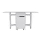 Rectangle Stone Dining Site Table Simplicity Style Drop Leaf Table for Home White 55.1"L x 31.5"W x 29.5"H Without Chairs Clearhalo ' dining_table' 'Dining Tables & Seating' 'Dining Tables' 'furn' 'furn_dining_table' 'Furniture' 'furniture_dining_table' 'Kitchen & Dining Furniture' 'kitchen&dining_furn' 'kitchen' 'kitchen_dining_table' 4092712