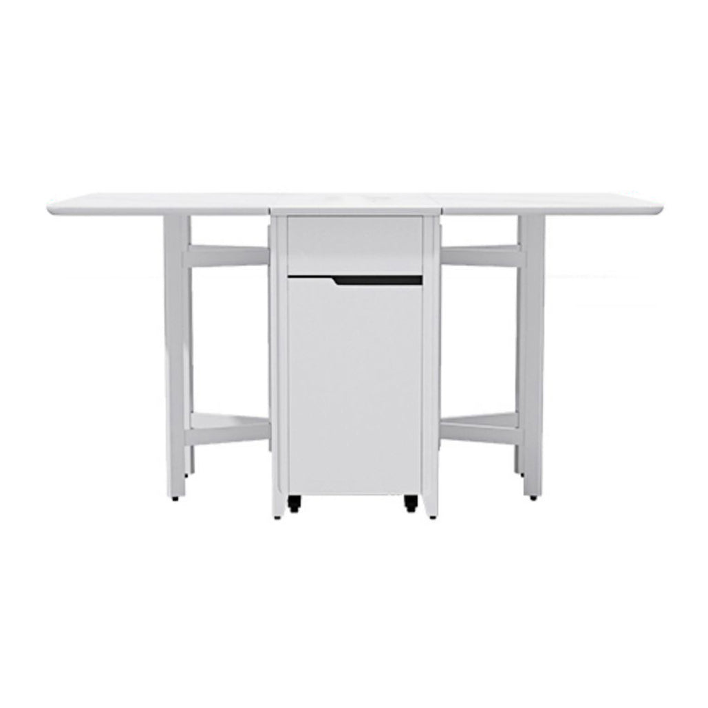 Rectangle Stone Dining Site Table Simplicity Style Drop Leaf Table for Home White 55.1"L x 31.5"W x 29.5"H Without Chairs Clearhalo ' dining_table' 'Dining Tables & Seating' 'Dining Tables' 'furn' 'furn_dining_table' 'Furniture' 'furniture_dining_table' 'Kitchen & Dining Furniture' 'kitchen&dining_furn' 'kitchen' 'kitchen_dining_table' 4092712