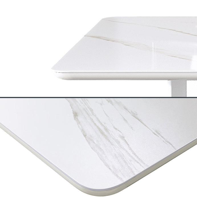 Rectangle Stone Dining Site Table Simplicity Style Drop Leaf Table for Home Clearhalo ' dining_table' 'Dining Tables & Seating' 'Dining Tables' 'furn' 'furn_dining_table' 'Furniture' 'furniture_dining_table' 'Kitchen & Dining Furniture' 'kitchen&dining_furn' 'kitchen' 'kitchen_dining_table' 4092713