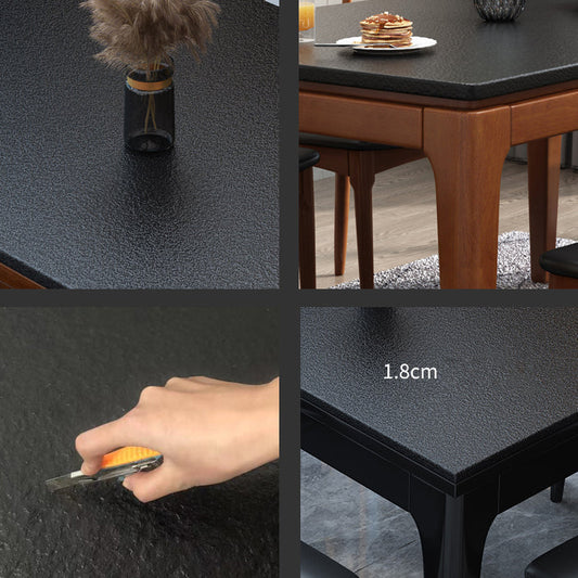 4-foot Stone Furniture Midcentury Style Rectangle Dining Table for Indoor Clearhalo ' dining_table' 'Dining Tables & Seating' 'Dining Tables' 'furn' 'furn_dining_table' 'Furniture' 'furniture_dining_table' 'Kitchen & Dining Furniture' 'kitchen&dining_furn' 'kitchen' 'kitchen_dining_table' 4092733