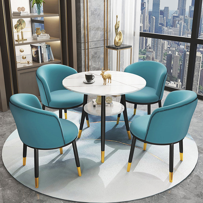 Stone Dining Table Traditional Luxury Round Dining Site Table with Tripod Base Clearhalo ' dining_table' 'Dining Tables & Seating' 'Dining Tables' 'furn' 'furn_dining_table' 'Furniture' 'furniture_dining_table' 'Kitchen & Dining Furniture' 'kitchen&dining_furn' 'kitchen' 'kitchen_dining_table' 4092739