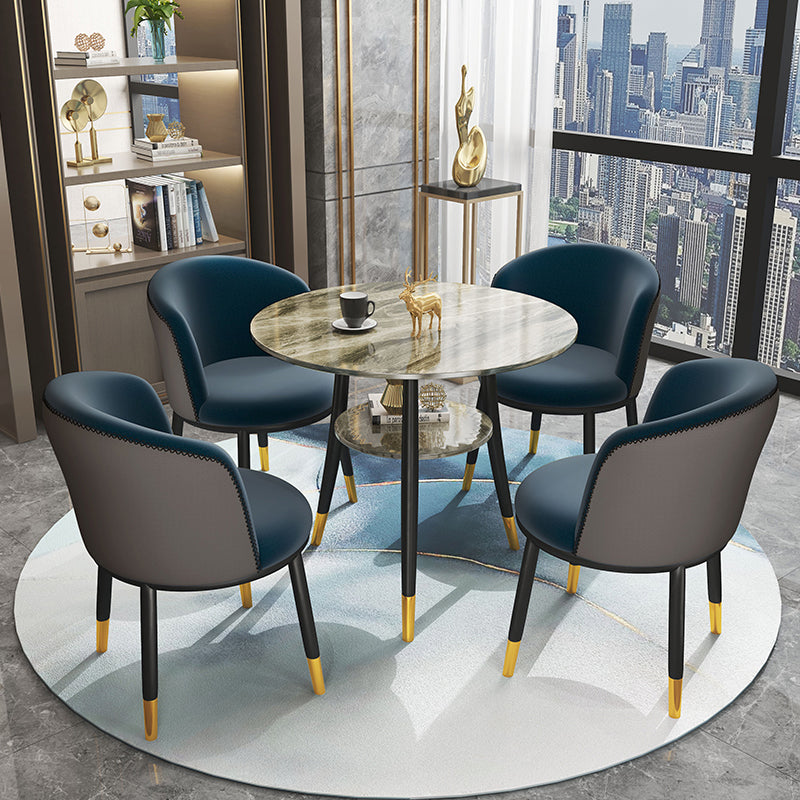 Stone Dining Table Traditional Luxury Round Dining Site Table with Tripod Base Gray Without Chairs Clearhalo ' dining_table' 'Dining Tables & Seating' 'Dining Tables' 'furn' 'furn_dining_table' 'Furniture' 'furniture_dining_table' 'Kitchen & Dining Furniture' 'kitchen&dining_furn' 'kitchen' 'kitchen_dining_table' 4092740