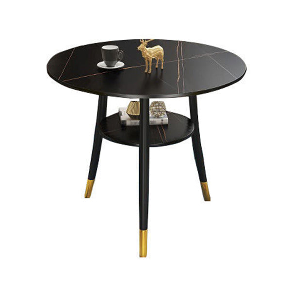 Stone Dining Table Traditional Luxury Round Dining Site Table with Tripod Base Black Without Chairs Clearhalo ' dining_table' 'Dining Tables & Seating' 'Dining Tables' 'furn' 'furn_dining_table' 'Furniture' 'furniture_dining_table' 'Kitchen & Dining Furniture' 'kitchen&dining_furn' 'kitchen' 'kitchen_dining_table' 4092741