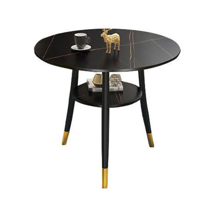 Stone Dining Table Traditional Luxury Round Dining Site Table with Tripod Base Black Without Chairs Clearhalo ' dining_table' 'Dining Tables & Seating' 'Dining Tables' 'furn' 'furn_dining_table' 'Furniture' 'furniture_dining_table' 'Kitchen & Dining Furniture' 'kitchen&dining_furn' 'kitchen' 'kitchen_dining_table' 4092741