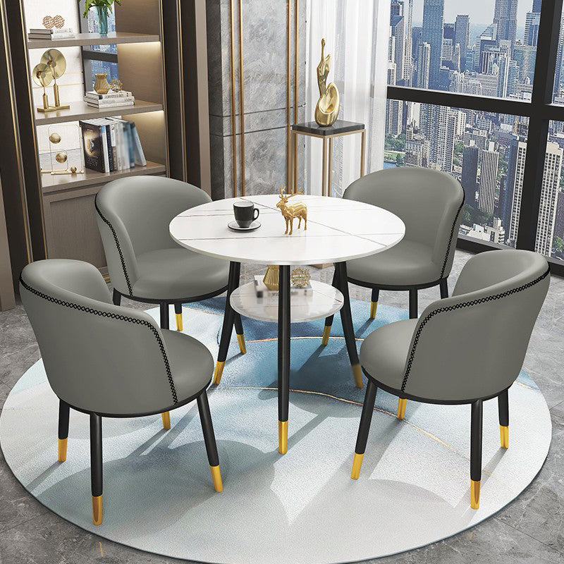 Stone Dining Table Traditional Luxury Round Dining Site Table with Tripod Base Clearhalo ' dining_table' 'Dining Tables & Seating' 'Dining Tables' 'furn' 'furn_dining_table' 'Furniture' 'furniture_dining_table' 'Kitchen & Dining Furniture' 'kitchen&dining_furn' 'kitchen' 'kitchen_dining_table' 4092742