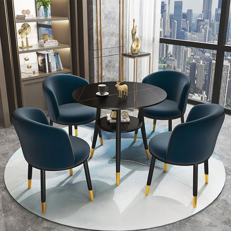 Stone Dining Table Traditional Luxury Round Dining Site Table with Tripod Base Clearhalo ' dining_table' 'Dining Tables & Seating' 'Dining Tables' 'furn' 'furn_dining_table' 'Furniture' 'furniture_dining_table' 'Kitchen & Dining Furniture' 'kitchen&dining_furn' 'kitchen' 'kitchen_dining_table' 4092743