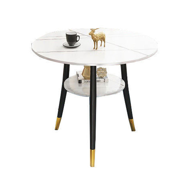 Stone Dining Table Traditional Luxury Round Dining Site Table with Tripod Base White Without Chairs Clearhalo ' dining_table' 'Dining Tables & Seating' 'Dining Tables' 'furn' 'furn_dining_table' 'Furniture' 'furniture_dining_table' 'Kitchen & Dining Furniture' 'kitchen&dining_furn' 'kitchen' 'kitchen_dining_table' 4092745