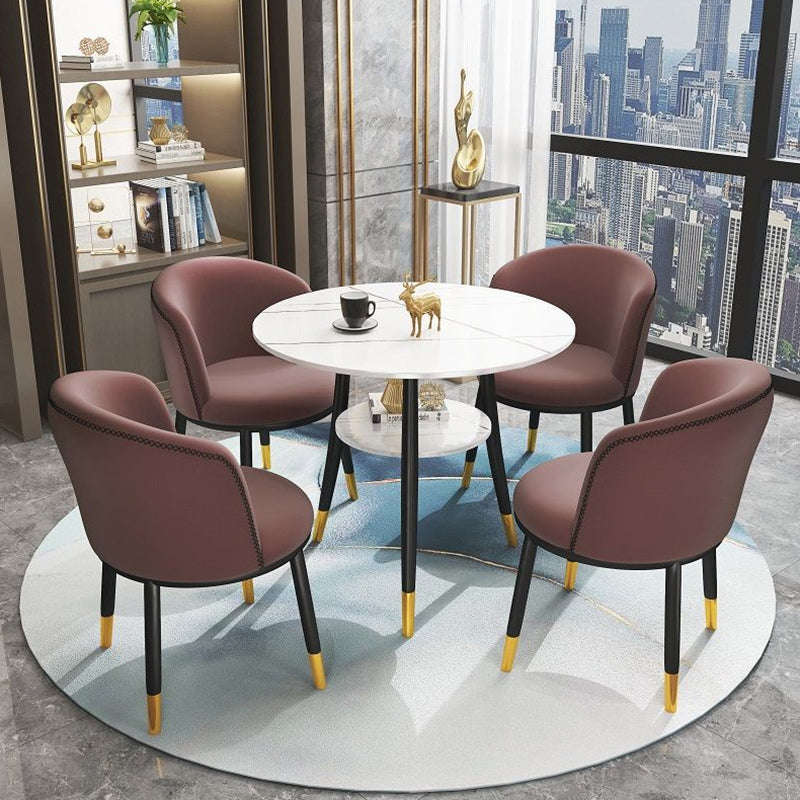 Stone Dining Table Traditional Luxury Round Dining Site Table with Tripod Base Clearhalo ' dining_table' 'Dining Tables & Seating' 'Dining Tables' 'furn' 'furn_dining_table' 'Furniture' 'furniture_dining_table' 'Kitchen & Dining Furniture' 'kitchen&dining_furn' 'kitchen' 'kitchen_dining_table' 4092750