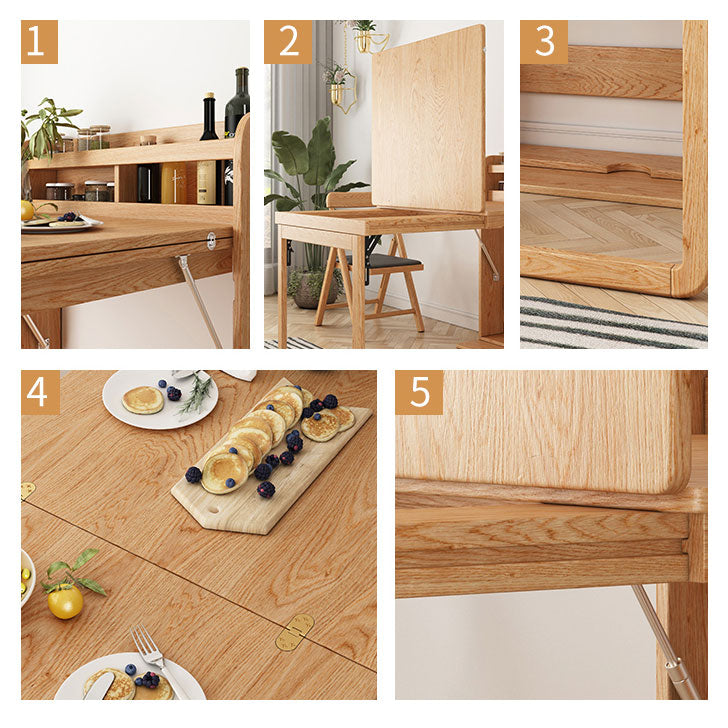 Foldable Ash Wood Dining Table Medieval Modern Rectangle Table with Double Pedestal Clearhalo ' dining_table' 'Dining Tables & Seating' 'Dining Tables' 'furn' 'furn_dining_table' 'Furniture' 'furniture_dining_table' 'Kitchen & Dining Furniture' 'kitchen&dining_furn' 'kitchen' 'kitchen_dining_table' 4092817